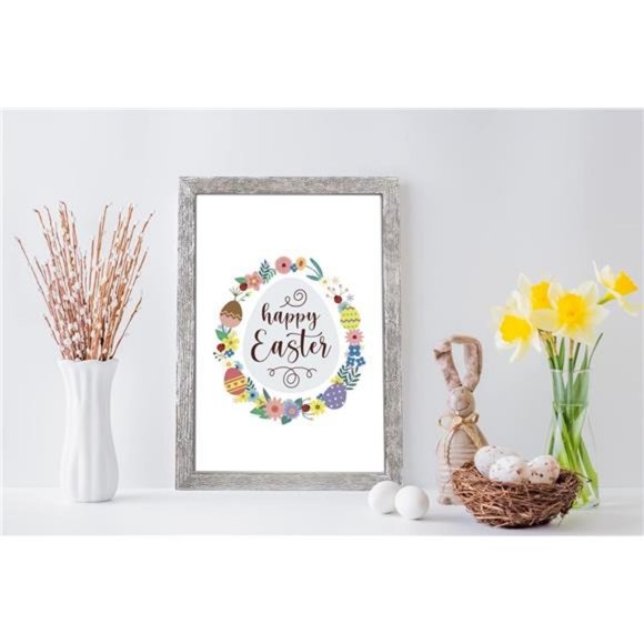 Farmhouse Wall Decor For Spring Decoration w/ 16 Interchangeable Holiday Sayings - Picture 6 of 8